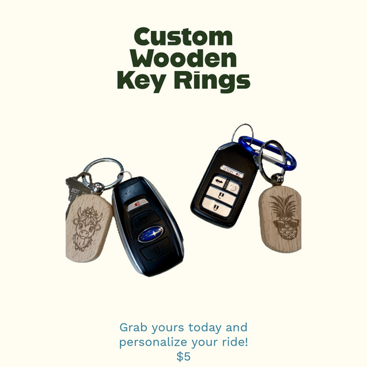 Customized Wooden Key Ring